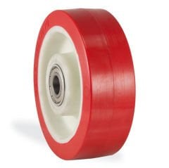 KAMA 125X40X15 PUR Poliamid 6 Kasnaklı, Enjeksiyon Baskı Poliüretan Kaplı, Rulmanlı Teker, Yedek Teker 125 mm Çap
