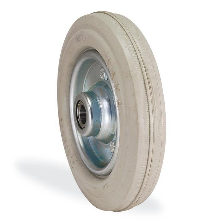 KAMA 125X37.5 SES Sac Jant Üzeri, Gri Lastik Sırtlı, Rulmanlı Teker, Yedek Teker 125 mm Çap