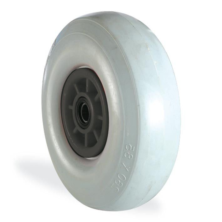 KAMA 200X50 MGR Polipropilen Kasnaklı, Gri Lastik Sırtlı, Rulmanlı Teker, Yedek Teker 200 mm Çap