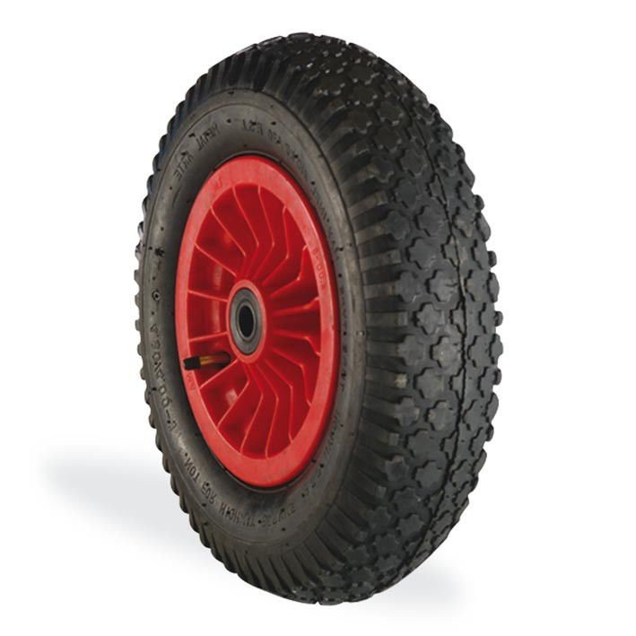 KAMA 350X6 MHS 4PR Polipropilen Kasnaklı, Havalı Lastik, Masuralı Teker, Havalı Teker 350 mm Çap