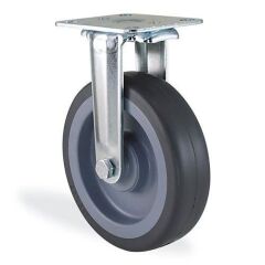 KAMA 2807MTB100 Sabit Tabla Bağlantılı Maşa, Termoelastik Sırtlı, Kendinden Burçlu Teker, Sabit Teker 100 mm Çap 280 ADETLİK PALET