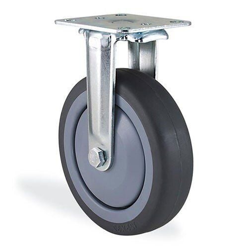 KAMA 2807MTR080 Sabit Tabla Bağlantılı Maşa, Termoelastik Sırtlı, Rulmanlı Teker, Sabit Teker 80 mm Çap 400 ADETLİK PALET
