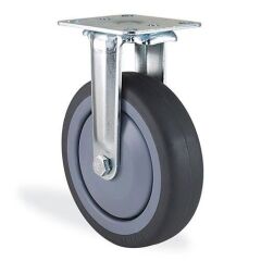 KAMA 2807MTR125 Sabit Tabla Bağlantılı Maşa, Termoelastik Sırtlı, Rulmanlı Teker, Sabit Teker 125 mm Çap 25 ADETLİK PAKET
