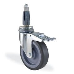 KAMA 2825MTB100F18 Kare Soket Bağlantılı, Fern Sistemli, Döner Maşa, Termoelastik Sırtlı, Kendinden Burçlu Teker, Frenli Teker, Soketli Teker 100 mm Çap 25 ADETLİK PAKET