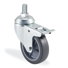 KAMA 1701MTB075F18 3/8 Cıvata Bağlantılı, Fren Sistemli, Döner Maşa, Termoelastik Sırtlı, Kendinden Burçlu Döner Teker, Frenli Döner Teker, 75 mm Çap 400 ADETLİK PALET