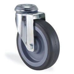 KAMA 2800MTB080 Delik Bağlantıllı Döner Maşa, Termoelastik Sırtlı, Kendinden Burçlu, Döner Teker 80 mm Çap 440 ADETLİK PALET