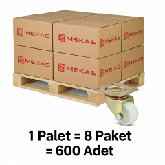 KAMA K4102RMB055 Ağır Tip Döner Maşalı, Poliüretan Teker, 55 mm Çap 600 ADETLİK PALET