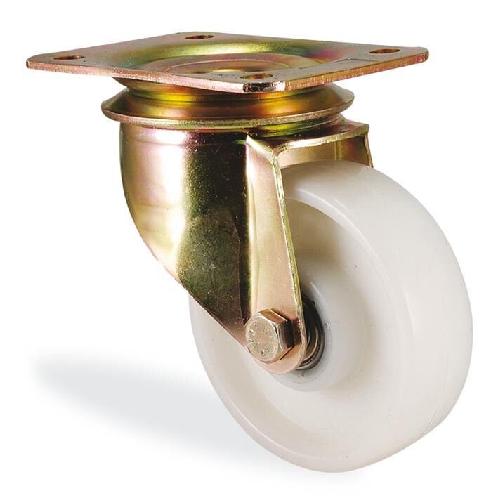 KAMA K4102RPR100 Ağır Tip Döner Maşa, Poliamid Teker, Rulmanlı Teker, 100 mm Çap (96 Adet Palet)