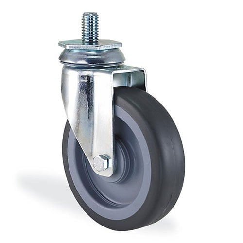 KAMA 2801MTB125 Cıvata Bağlantılı, Döner Maşa, Termoelastik Sırtlı, Kendinden Burçlu Döner Teker 125 mm Çap