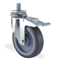 KAMA 2801MTB125F18 Cıvata Bağlantılı, Fren Sistemli, Döner Maşa, Termoelastik Sırtlı, Kendinden Burçlu, Frenli Teker 125 mm Çap
