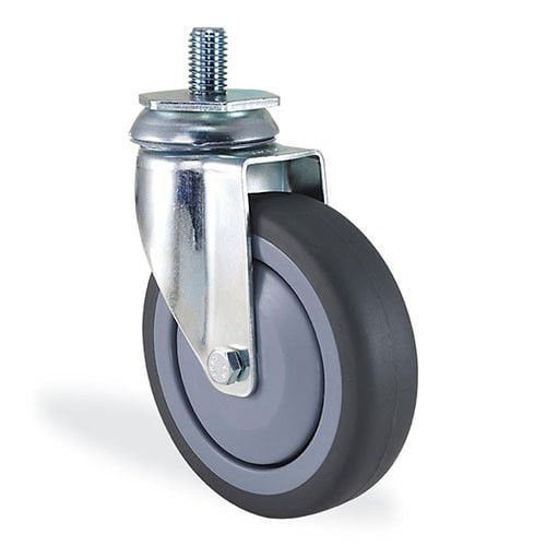 KAMA 2801MTR080 5/8 Cıvata Bağlantılı, Döner Maşa, Termoelastik Sırtlı, Rulmanlı Teker, Rulmanlı Döner Teker 80 mm Çap