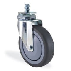 KAMA 2801MTR100 5/8 Cıvata Bağlantılı, Döner Maşa, Termoelastik Sırtlı, Rulmanlı Teker, Rulmanlı Döner Teker 100 mm Çap