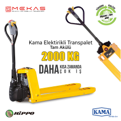 KAMA Hippo Lift EPT20 2000 Kg Tam Elektrikli Transpalet 48v 10 Ah Lityum Akü, Kama Elektrikli Transpalet