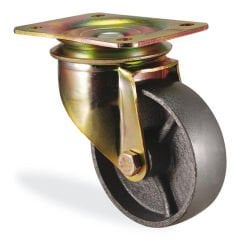 KAMA K4102DDB125 Ağır Tip Döner Maşalı Teker, Döküm Teker, 125 mm Çap