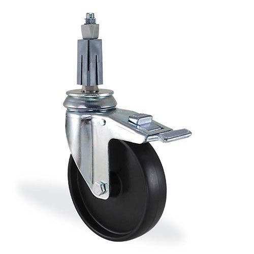 KAMA 2825MMB080F18 Kare Soket Bağlantılı, Döner Maşa, Polipropile Sırtlı, Kendinden Burçlu Teker, Soketli Teker 80 mm Çap