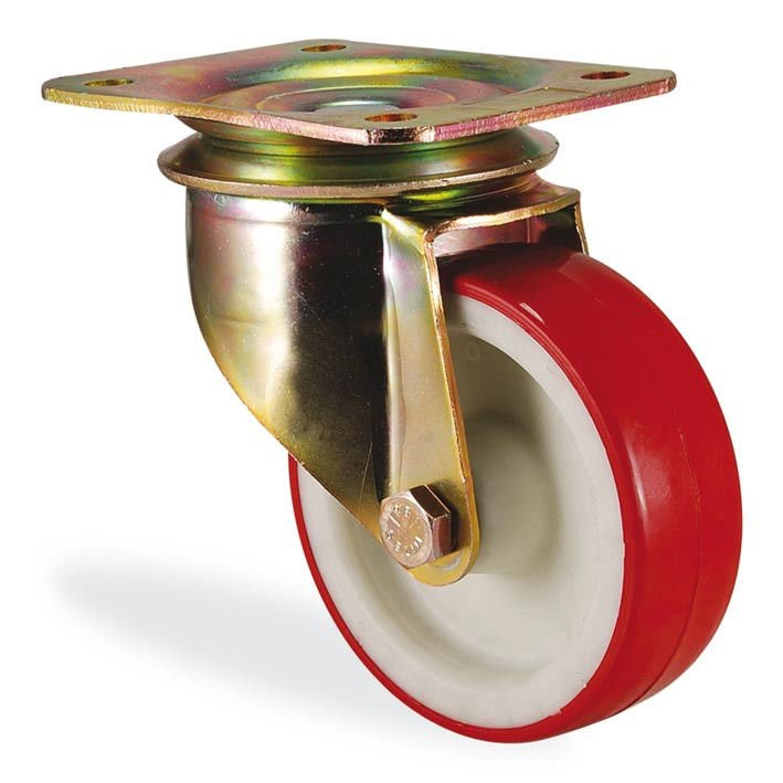 KAMA K4102PUB055 Ağır Tip Döner Maşalı, Poliüretan Teker, 55 mm Çap