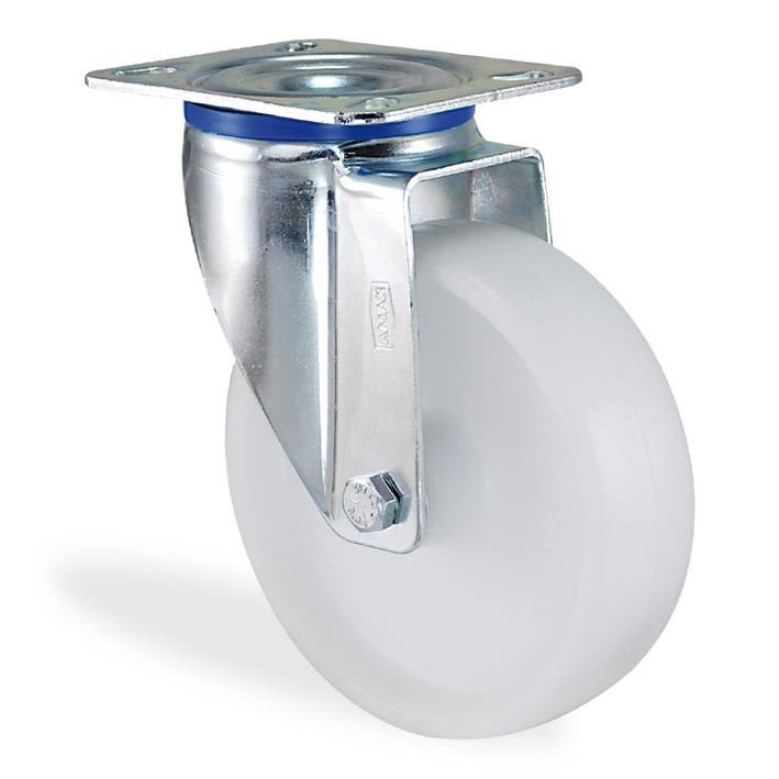 KAMA K3302MMB150 Tabla Bağlantılı, Döner Maşa, Polipropilen Sırtlı, Kendinden Burçlu Teker, Döner Teker, Tablalı Teker 150 mm Çap