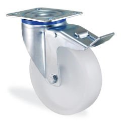 KAMA K3302MMB080F18 Tabla Bağlantılı, Fren Sistemli, Döner Maşa, Polipropilen Sırtlı, Kendinden Burçlu, Döner Teker, Frenli Teker, Tablalı Teker 80 mm Çap